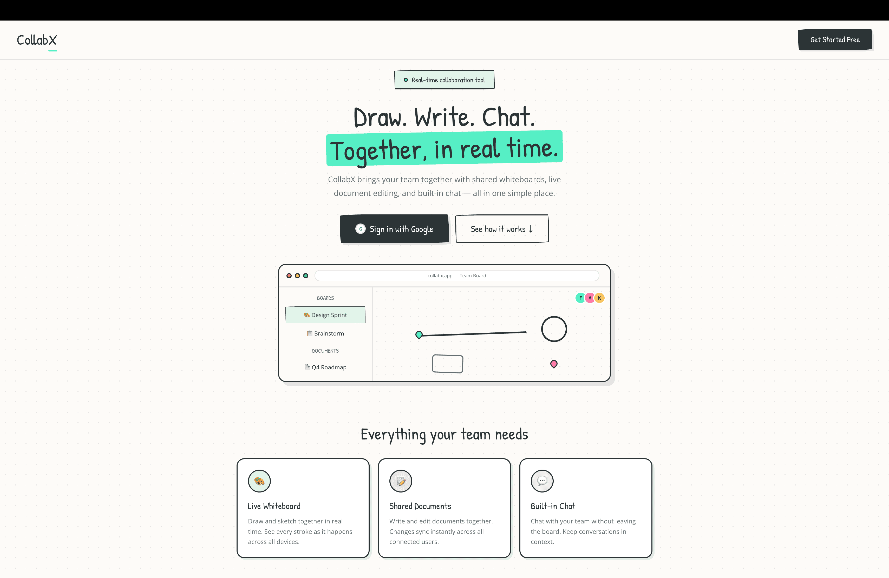 CollabX - Realtime Collaboration Platform